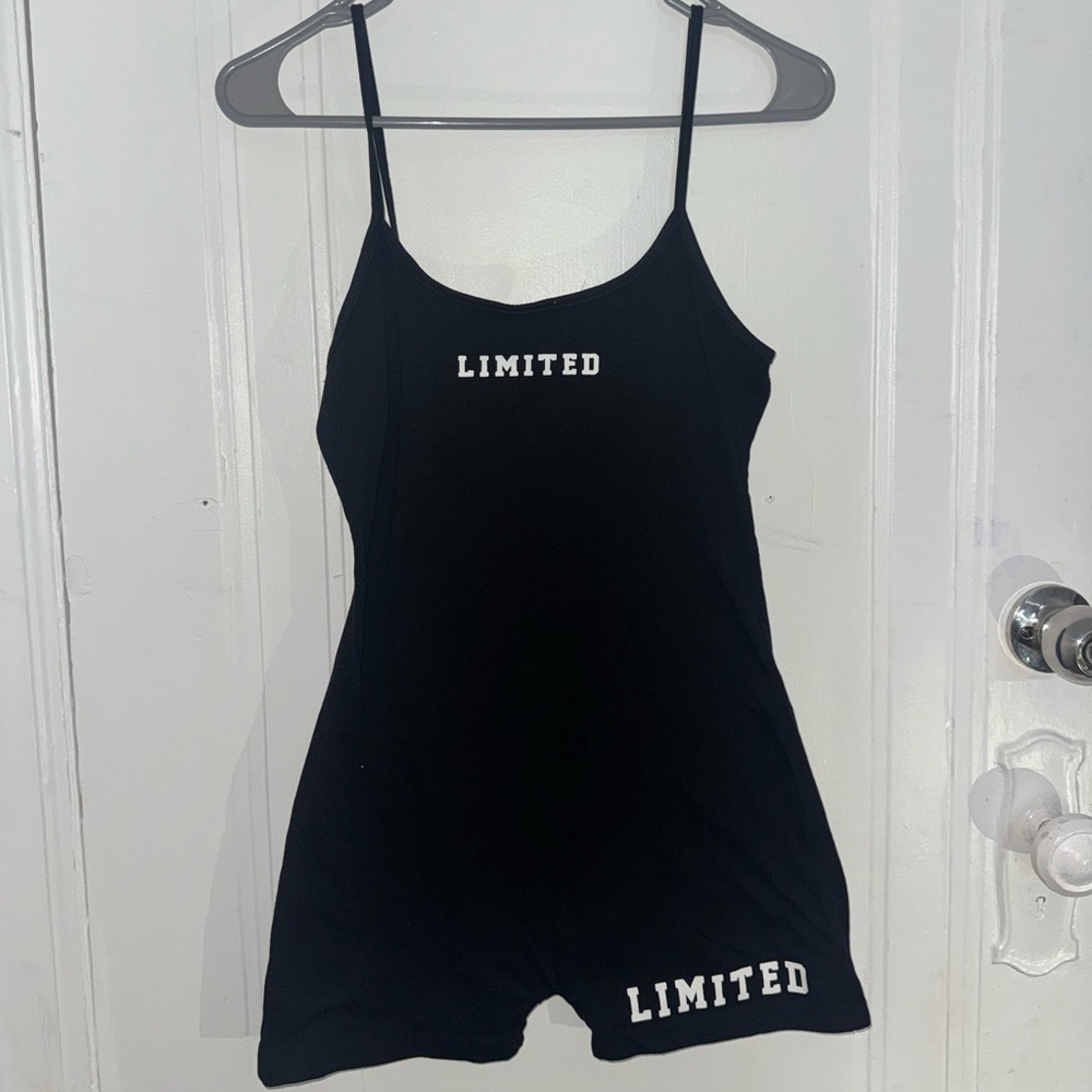 SHEIN Black Sleeveless Dress with 'LIMITED' Print